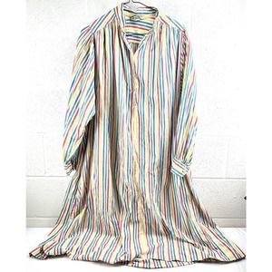 SULTANA BY ADINI Multicolor Striped 3/4 Sleeve Pullover Kaftan One Size